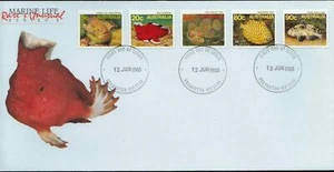 1985 FDC Australia. Marine Life: Rare & Unusual. Series II.Various FDI postmarks - Picture 1 of 1