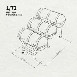 1/72/100/144/200/250/350 Navy triplex inflatable life raft NO.00080 2PCS 3Dprint - Picture 1 of 17