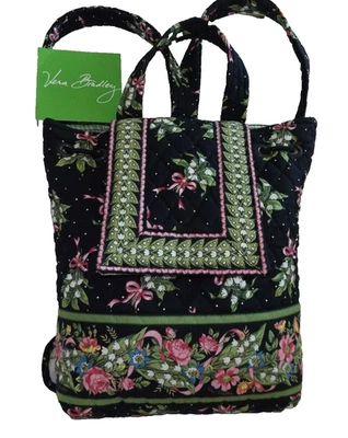 Mochila con cordón VERA BRADLEY Mimi - Cintas New Hope rosa negro - Excelente Foto 1 de 4