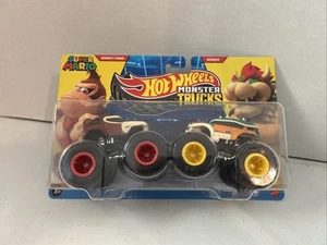 2025 Hot Wheels Monster Trucks Super Mario Donkey Kong Vs Bowser - Picture 1 of 6