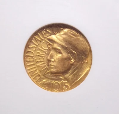 1915 "S" Panama-Pacific *PAN PAC* Gold One Dollar $1 NGC MS66 CAC #001 Gem ECC&C - Image 1 of 4