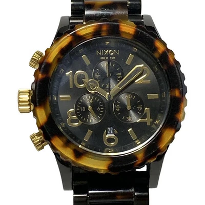Auth NIXON - 42-20 Unconfirmed Black Dark Brown Light Brown Men's Wrist Watch - Image 1 of 4