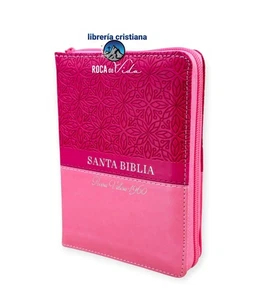 Bíblia De bolsillo RVR.1960 biofloral Rosa cierre índice Para Mujer Imit.Piel  - Bild 1 von 7