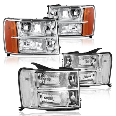Juego de faros para GMC Sierra 1500 2500HD 3500HD 2007-2013 (2) L+R Foto 1 de 4