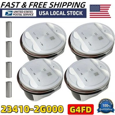 Juego de pistones y anillos de motor 23410-2G000 para Tucson Kia Forte Koup 2,0 L G4KD Foto 1 de 4