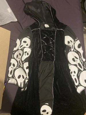 Disfraz de bruja calavera fantasma talla juvenil 12-14 Foto 1 de 3