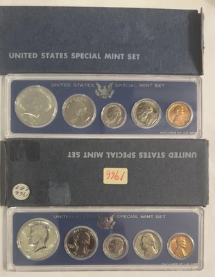 2 x 1966 US Special Mint Set SMS 5 Coins. - Image 1 of 4
