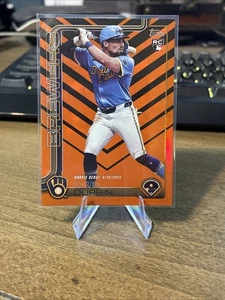2025 Topps Update Series - Caleb Durbin #US59 Orange & Black Holiday Foil (RC) - Picture 1 of 1