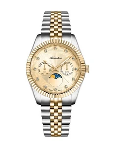 ADRIATICA Women Quartz Casual Watch Classic Dress Gold color Dial Waterproof Swi - Picture 1 of 1