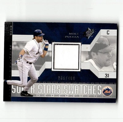 Muestras SPx Mike Piazza Super Stars 2002 plateadas #/400 #174 Foto 1 de 2