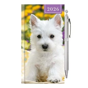 2026 Slimline Week To View Tagebuch und Stift 0824 - Welpe - Bild 1 von 2