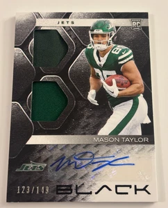 Mason Taylor 2025 Panini Black AUTO Autograph Dual Jersey RC Card /149 - Bild 1 von 2