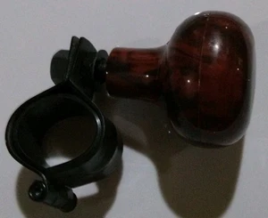 ¡Volante giratorio vintage con perilla suicida! Aspecto de madera, varilla de rata de Hollywood - Imagen 1 de 4