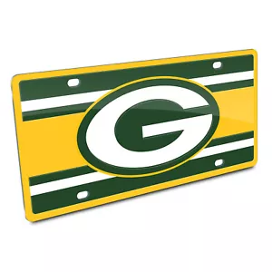 NFL Green Bay Packers Super-Stripe Style Auto License Plate by Stockdale - Picture 1 of 2
