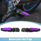 1 Pair Motorcycle Foot Pegs Aluminum Alloy Footrests Pedals Universal Purple