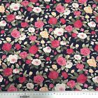 100% Superior Cotton Poplin Fabric * Old English Vintage Rose Floral Designs