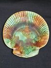 A 19thC Antique Shell Shaped and Moulded Majolica Plate