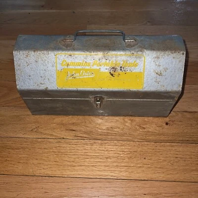 Vintage Cummins Portable Tools John Oster Milwaukee Small Metal Tool Box 12” - Image 1 of 4