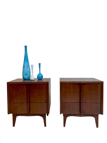 1960s American of Martinsville Mid Century Modern Pair of Nightstands Cover