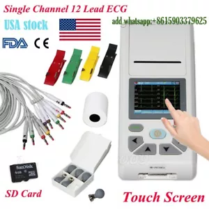 ECG90A CONTEC 12-Channel ECG/EKG Machine Electrocardiograph, touch screen - Picture 1 of 14