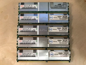 5 Hynix 4GB 2Rx4 PC2-5300F Server Memory HYMP151F72CP4N3-Y5 HP 398708-061 5Pcs - Picture 1 of 6