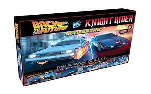 Scalextric C1431T Back to the Future vs Knight Rider 1:32 slot car race set