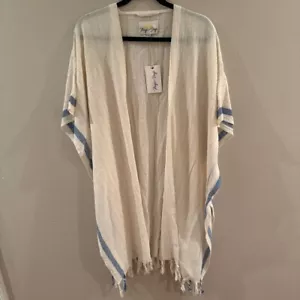 Rays For Days Cover Up Open Front Fringe Komono Resortware One Size NWT Beachy - Picture 1 of 3