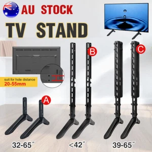 Universal Table Top TV Stand Base Leg Mount Flat Desktop Screen LED LCD Bracket - Picture 1 of 15