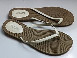 Joe Boxer women's White FLip Flop Sandals SZ 9