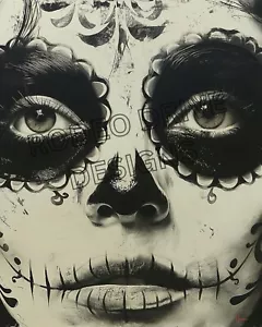 Impresión Día de Muertos Día de los Muertos 16 X20 firmada por el artista Navarro - Imagen 1 de 2