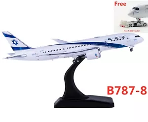 1:400 Phoenix PH04310 El Al B787-8 4X-ERA Aircraft Model+Tractor+Stand - Picture 1 of 3