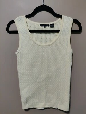 Jeanne Pierre Mujer S Suéter Tanque Color Amarillo Escote Recogido Texturizado Foto 1 de 4