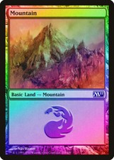 Mountain (244) FOIL Magic 2011 / M11 HEAVILY PLD Basic Land MAGIC CARD ABUGames
