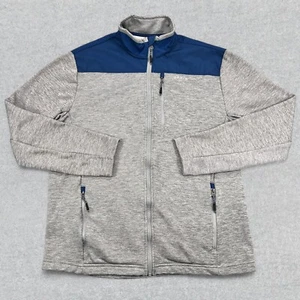 Orvis Jacket Men's Large Gray Blue Fleece Full Zip Pockets Lightweight Outdoors - Picture 1 of 14