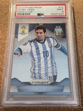 2014 Panini Prizm WORLD CUP Brazil SOCCER LIONEL MESSI ARGENTINA #12 PSA 9 MINT
