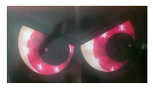 Halloween Spooky Purple Eyes Lighted Window Decoration – 1 Piece - Picture 1 of 2