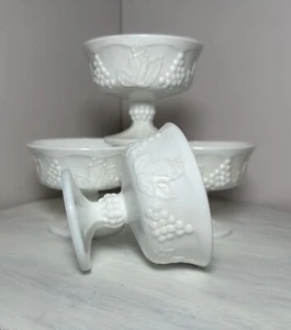 Indiana Harvest Grape Milk Glass Dessert/Sherbet Cup - Picture 1 of 5