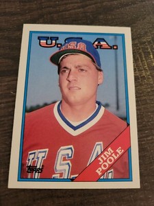 Jim Poole #88T 1988 "Topps" Traded Baseball Card
