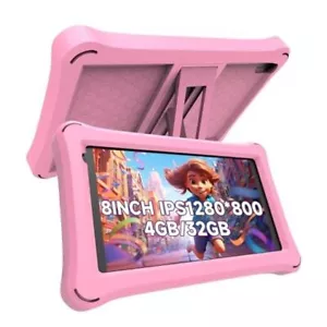 Kids Tablet 8 inch Toddler Tablet Android Kids Tablet 4GB RAM 32GB ROM 8 Pink - Picture 1 of 8