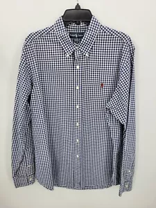 Ralph Lauren Shirt Mens XL Blue White Gingham Check Button Down Pony Preppy - Picture 1 of 8