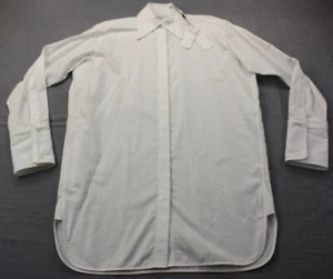Helmut Lang Italian Mens White Sateen Stripe Oversized Dress Shirt NWT  XS  $425 - Picture 1 of 6