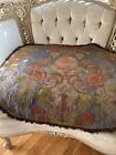 Antique French Silk Aubusson Metalwork Damask Textile Acanthus c1870-90 Chic