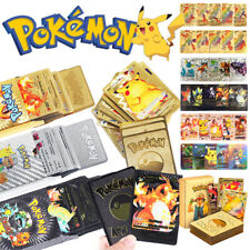 55Pcs für Pokemon Karte Metall Silber Gold Mint Vmax GX Deutsch Sammlung Boxen