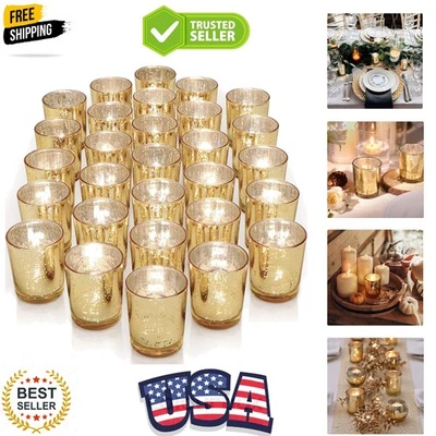 Elegantes candelabros dorados de 36 piezas - perfectos para Acción de Gracias y eventos Foto 1 de 4