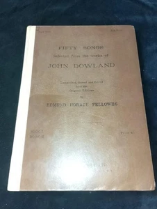 John Dowland Fifty Songs Book I edited by Edmund Fellowes Renaissance music - Picture 1 of 8