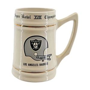 Oakland Raiders Super Bowl XVIII Champions Stein Mug - Picture 1 of 2