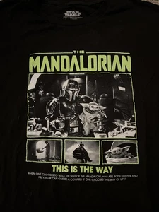 Star Wars The Mandalorian Baby Yoda This Is The Way T-Shirt Schwarz Neu XL - Bild 1 von 4