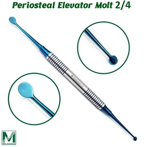 Dental Molt No 2/4 Periosteal Elevator Bone Curette Surgical Implant Instrument - Picture 1 of 3