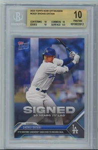 2023-24 Topps Ahora Fuera de Temporada #OS-21 Shohei Ohtani BGS 10 IMPECABLE RARO - Imagen 1 de 2