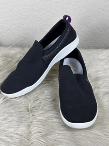 Vionic Beach Marshall Slip‑On Sneakers Black Canvas Women’s Size 7.5 Comfort - Picture 1 of 8